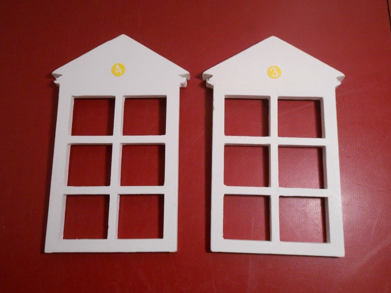 Casa Muñeca Miniatura Ventanas de apertura de madera francés accesorios de bricolaje