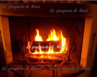Digital download, JPEG FILE, Printable photography, " Home sweet home " , fireplace, fire, wall decor