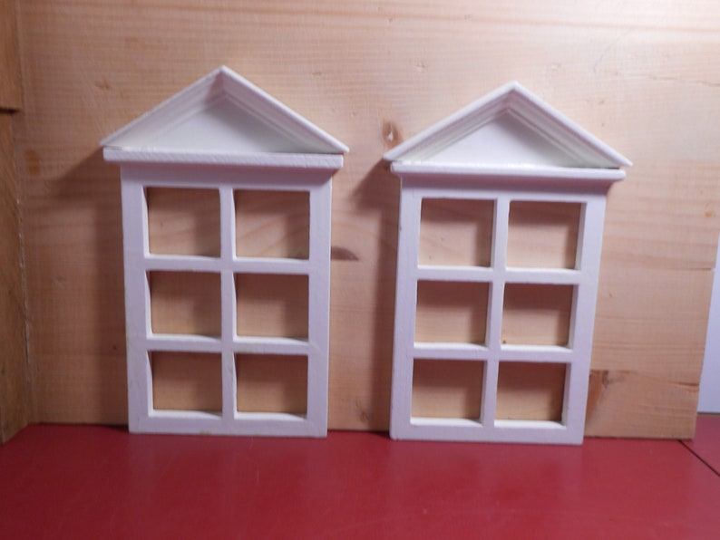Casa Muñeca Miniatura Ventanas de apertura de madera francés accesorios de bricolaje