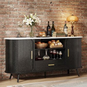 End Table with Charging Station,  Spindle Legs, Open Shelf Storage, Drawer Organization, Solid Wood Details