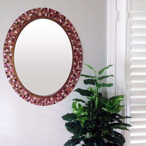 Wall Mirror, Mosaic Mirror, Oval Decorative Mirror image 4