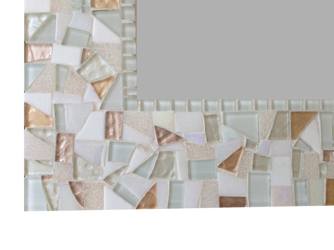 Large Wall Mirror, Mosaic Mirror, Neutral Home Decor - Etsy