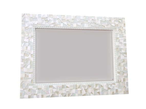All White Wall Mirror Large Mosaic Neutral Home All White Wall Mirror Large Mosaic, Very Large White Wall Mirror