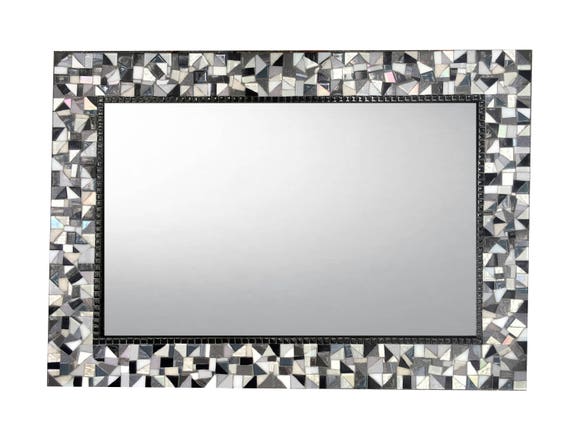 Black and White Wall Mirror - Etsy