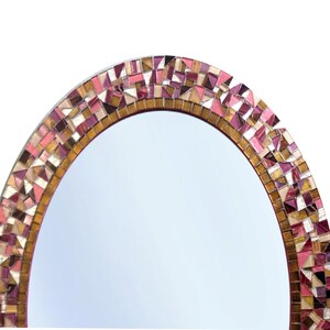 Wall Mirror, Mosaic Mirror, Oval Decorative Mirror image 5