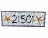 Mosaic Address Sign with Starfish