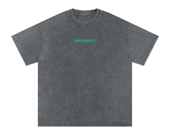 Camiseta de algodón extragrande con efecto desgastado - Gris pirata sencillo