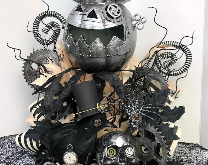 Lighted Steampunk Decorating Halloween Decor Whimsical Arrangement Fall ...
