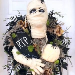 Mannequin Head, Painted Styrofoam Head, Wreath Embellishment, Painted Head,  Wreath Attachment, Halloween, Evil, 