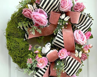 Wreath for Front Door - Wreath Spring - Everyday Wreath - Summer Wreath - Year Round Wreath - Door Hanging - Wall Decor - Door Wreath