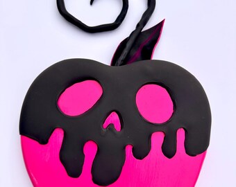 Oversized Poison Apple Wreath Attachment - Halloween Decoration - Halloween Home Decor - Halloween Wreath Attachment - Photo Prop