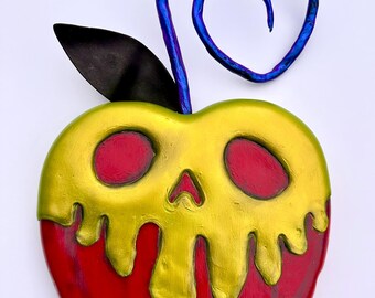 Oversized Poison Apple Wreath Attachment - Halloween Decoration - Halloween Home Decor - Halloween Wreath Attachment - Photo Prop