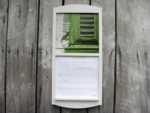 12 X 24 Calendar Holder Wood Frame Calendar Holder Wall Etsy
