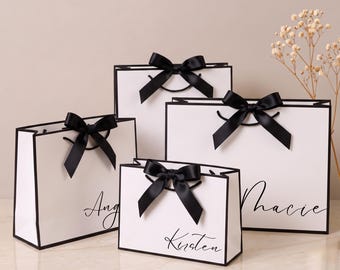 Personalized Name Gift Bags,Custom Birthday Paper Gift Bags,Wedding Favor Bags, Bridesmaid Proposal Gift Bags,Welcome Goodie Bags