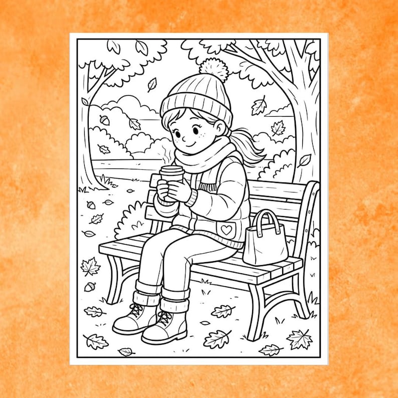 Fall Coloring Pages , Coloring Sheets , Autumn Coloring Book , Easy and ...