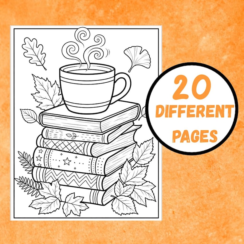 Fall Coloring Pages , Coloring Sheets , Autumn Coloring Book , Easy and ...
