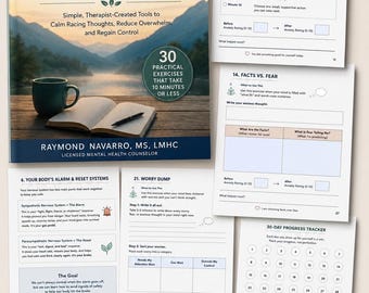 Werkboek Angstbeheersing voor Volwassenen | 10-minuten copingvaardigheden, regulering van het zenuwstelsel (invulbaar PDF)
