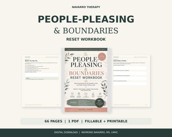 People-Pleasing & Boundaries Workbook | Stop Overexplaining, Say No Without Guilt, Set Healthy Boundaries | Fillable PDF