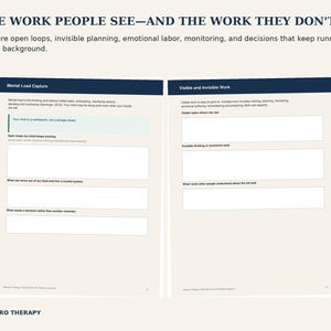 Burnout Recovery Workbook, Mental Load Reset, Fillable PDF for Overwhelm, Self Care Planner, Therapist-Created Tool image 4