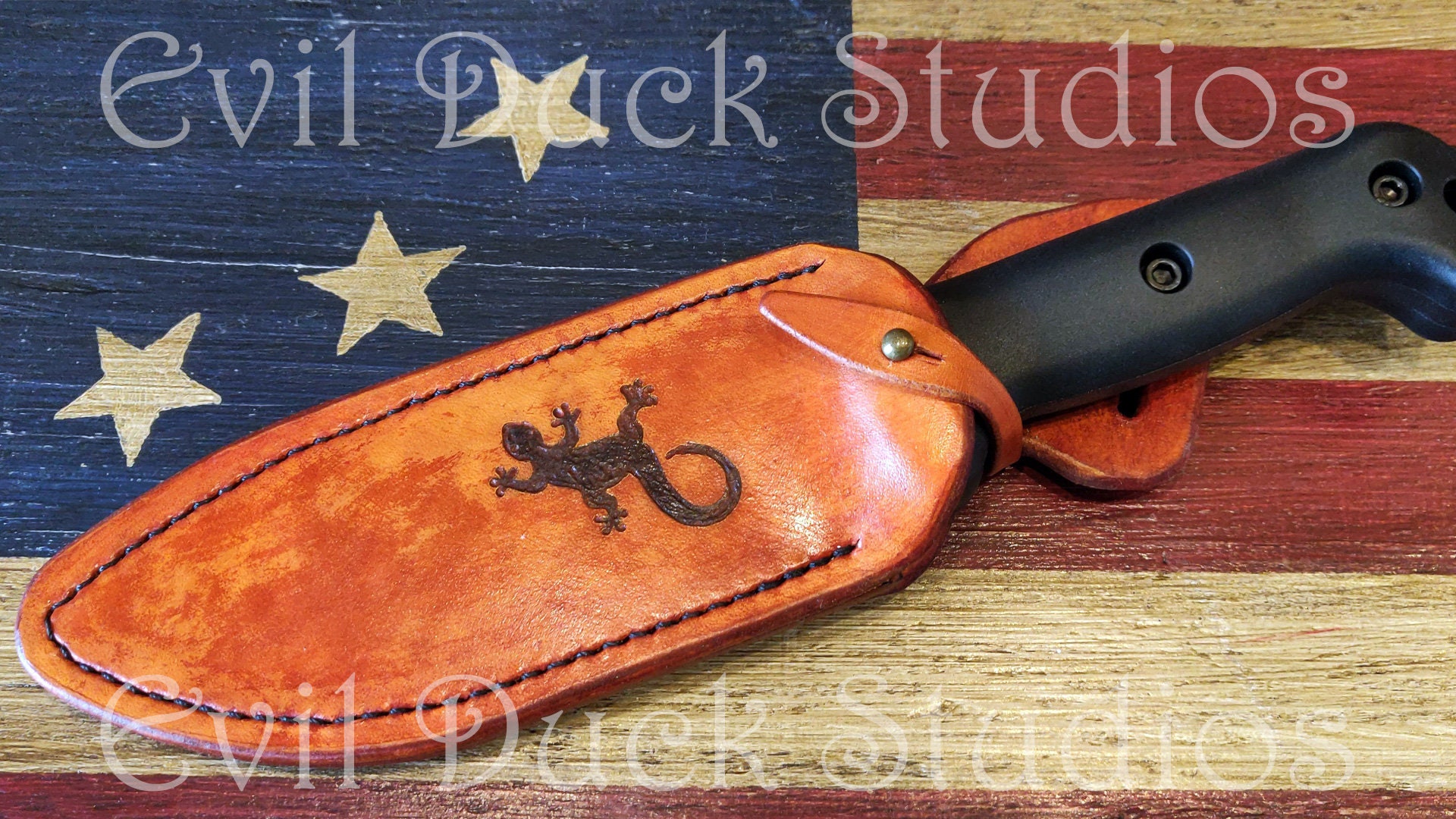 KABAR Becker BK2 Knife Sheath Behind Back Horizontal Leather Etsy