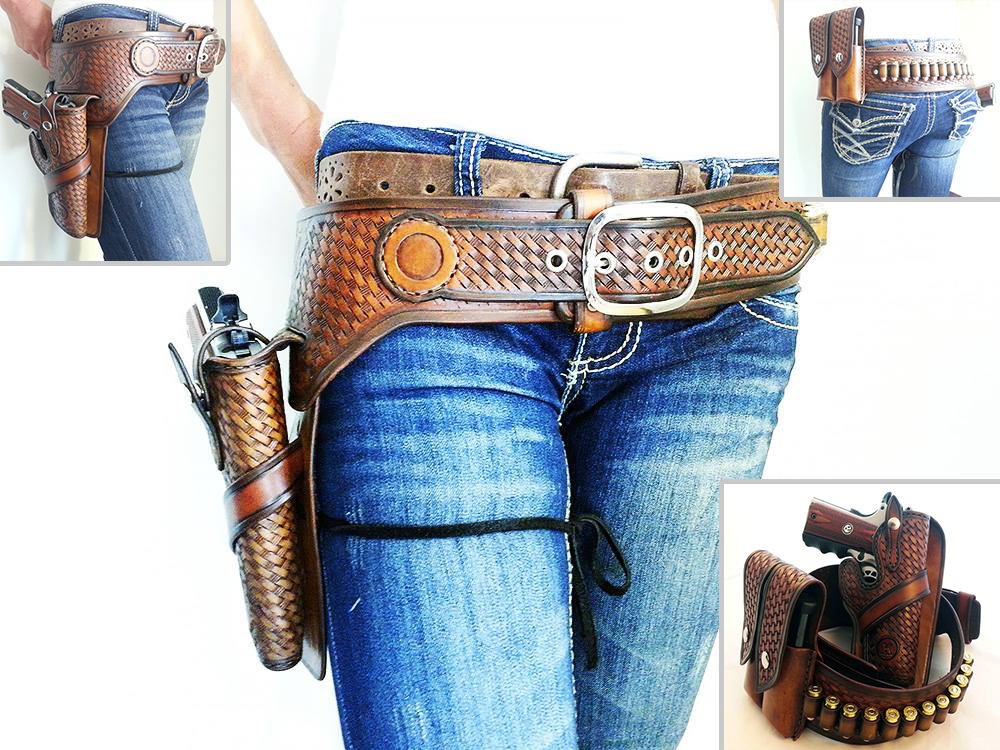 Western gun cheap belt holster