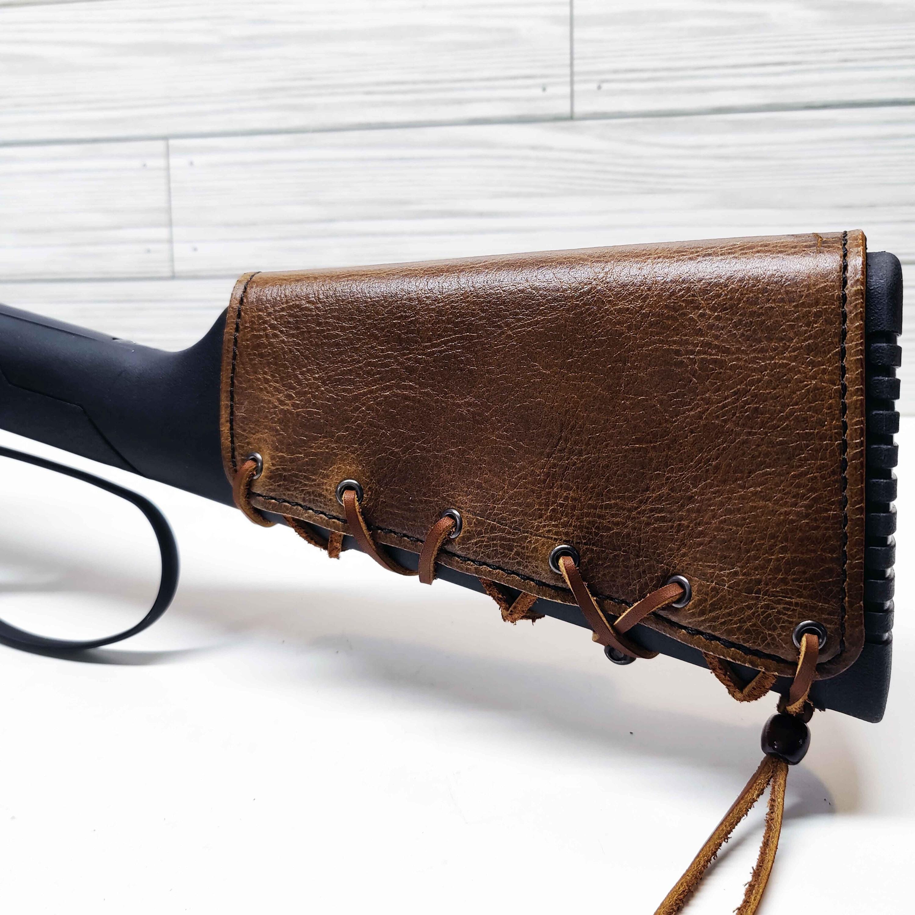 Sangle en cuir durable pour fusil de chasse MARRON 2 attaches - Bretelles pour fusils et