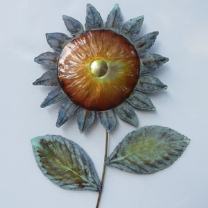 Copper Small Sunflower/Copper Wall Art/Copper Art/Copper Wall Decor/Sunflower Metal Wall Art/Copper Decor/Metal Sunflower/Cottage Decor