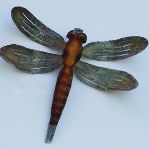 Dragonfly Wall Decor 15"x12",Copper Dragonfly,Country Decor,Farmhouse Decor,Metal Dragonfly,Southwest Metal Art,Rustic Wall Decor,Wall Art