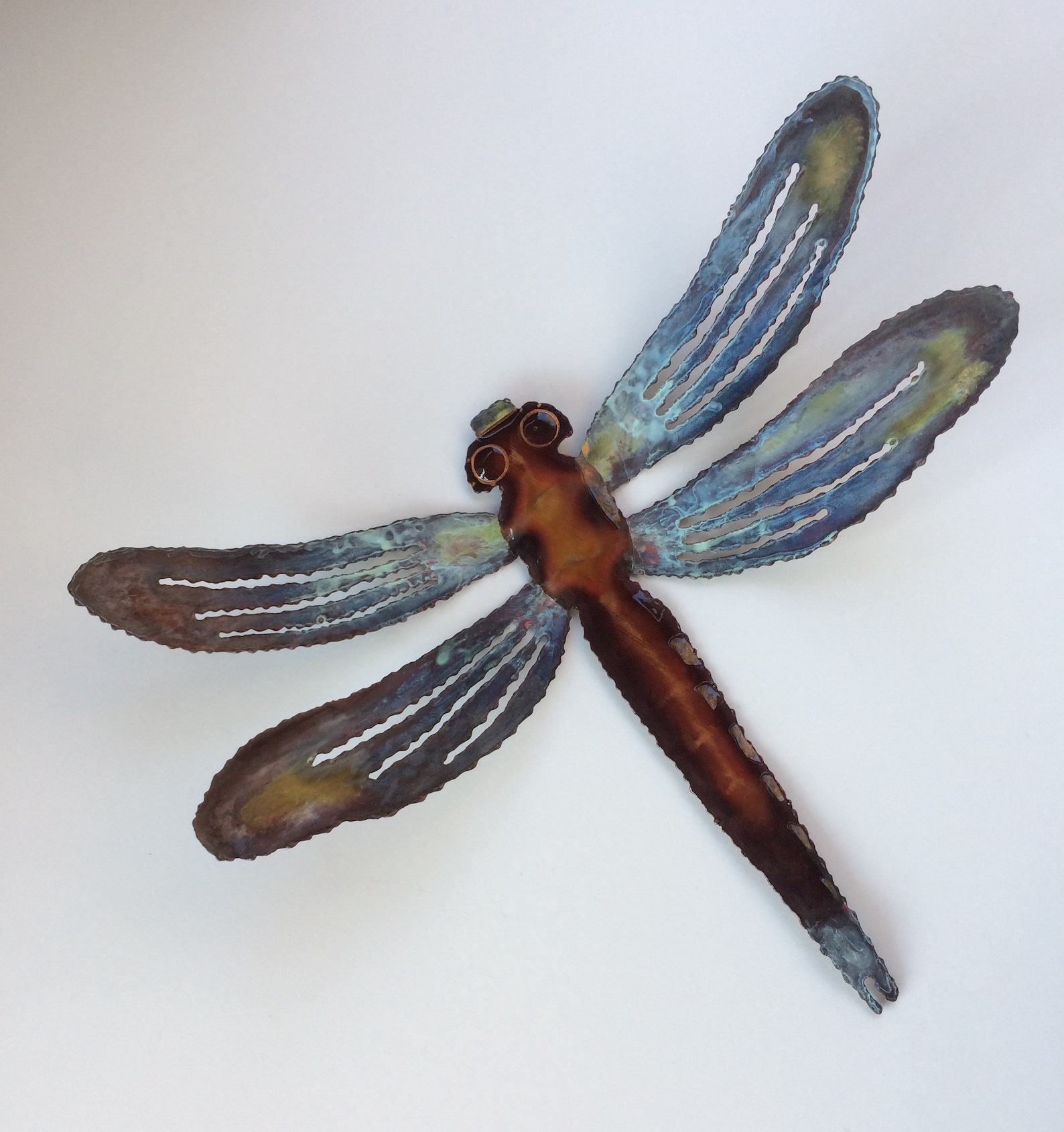 Copper Dragonfly/metal Country Home Decor/farmhouse Art/copper Etsy