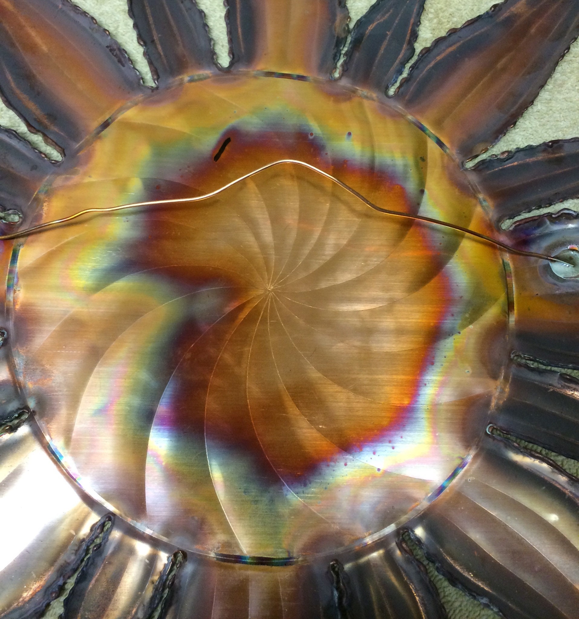 Copper Sun/Sun Wall Art/Copper Wall Art/Sun Decor/Outdoor Wall Art/Sun