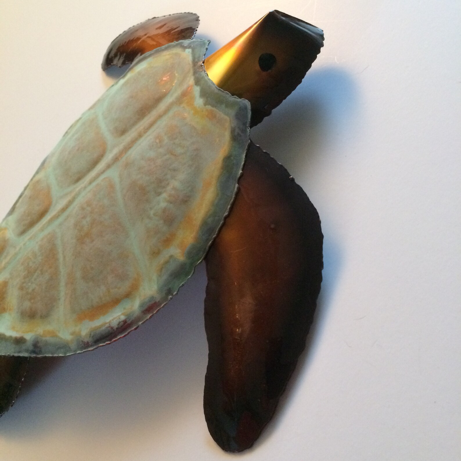 Copper Sea Turtle/copper Wall Art/coastal Wall Decor/metal Sea Etsy