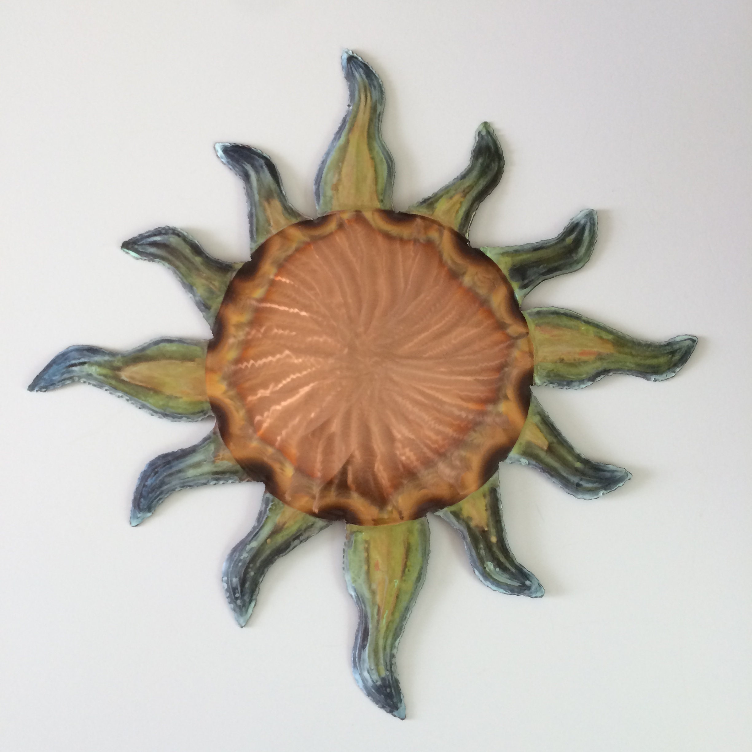 Copper Dancing Sun/outdoor Metal Wall Art/sun Wall Art/copper Etsy