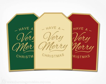 printable christmas gift tags digital pdf file instant etsy