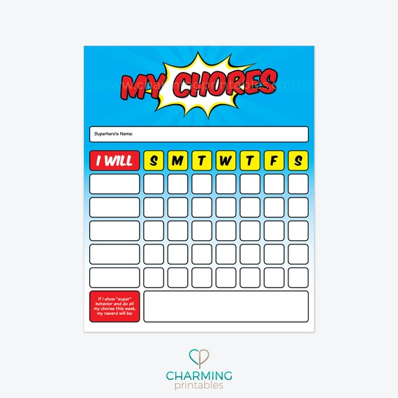 Superhero Chore Chart