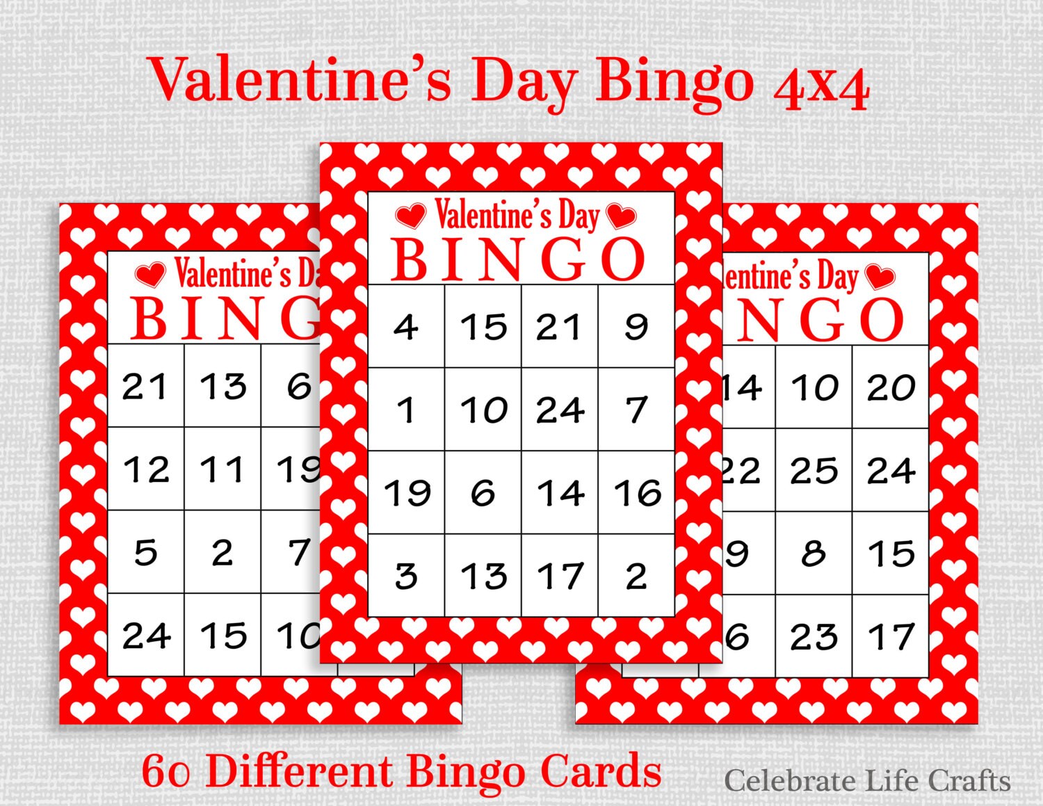 valentine-bingo-game-60-printable-valentine-s-bingo-cards-free-valentine-favor-bag-toppers-numbers-1-25-valentine-activity-etsy for Free Valentine Bingo Cards Printables Valentine Bingo Game - 60 Printable Valentine's Bingo Cards - FREE Valentine Favor Bag Toppers - Numbers 1-25 - Valentine Activity - Etsy for Free Valentine Bingo Cards Printables