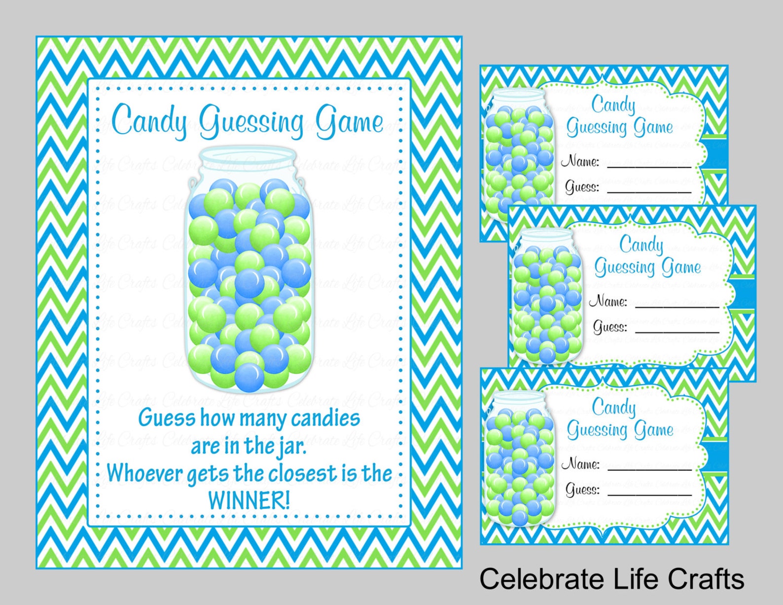 Baby Shower Candy Bottle or Candy Jar Guessing Game Sign and - Etsy