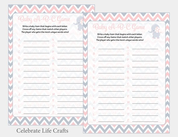 Free Printable Baby Shower Games - Download Instantly!