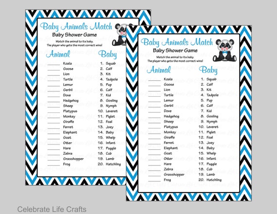 Little one Pets Recreation Match - Printable Child Shower Activity - Boy or girl image relating to Baby Animal Match Game Printable called Kid Pets Game Activity - Printable Boy or girl Shower Recreation - Youngster