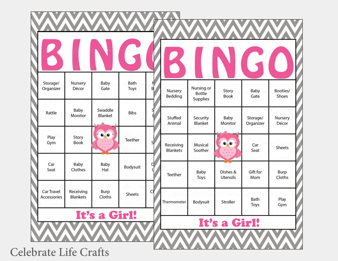 100 Owl Baby Shower Bingo Cards 100 Prefilled Bingo Card - Etsy