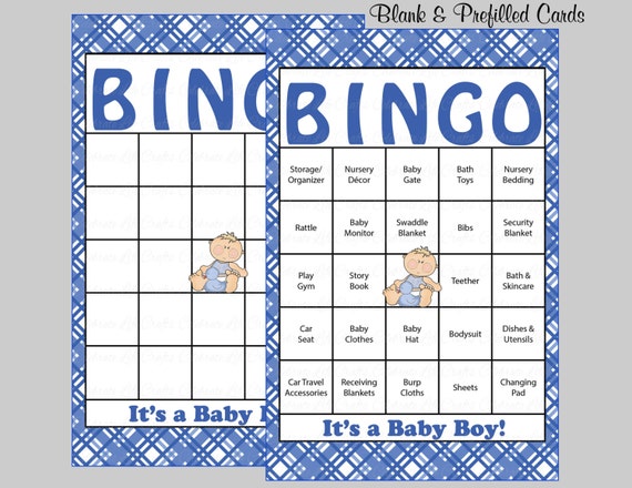 Préremplie De Douche Bébé 100 Cartes De Bingo 100 Cartes De | Etsy France