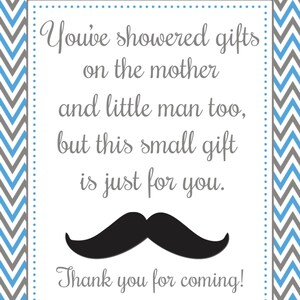 Baby Shower Printable Thank You Favor Sign Printable Baby Shower Party ...