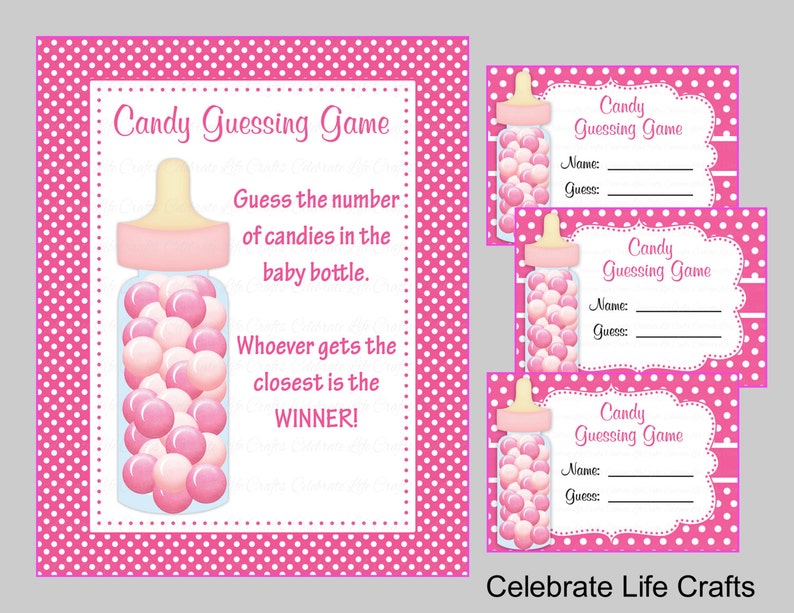 Baby Shower Printable Game Candy Jar Or Bottle Guessing Game Etsy Baby Shower Printable Game Candy Jar Or Bottle Guessing Game Etsy