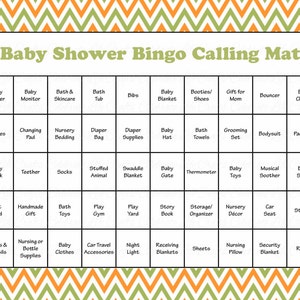 30 Little Pumpkin Baby Shower Bingo Cards 30 Prefilled Bingo Cards Boy Baby Shower Game Green Orange Printable Download B21001 image 3
