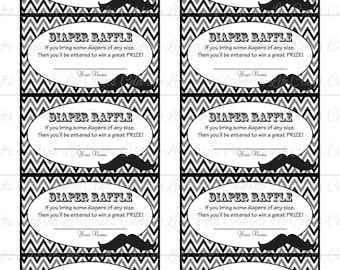 Printable Diaper Raffle Tickets Baby Shower Instant Download | Etsy
