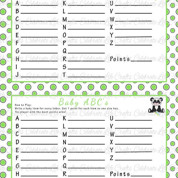 Diy Panda Party Game - Etsy