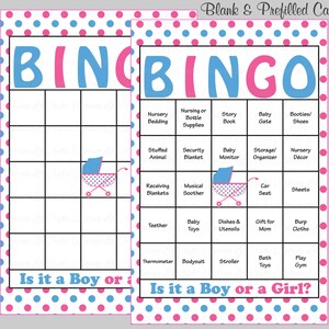 100 Baby Shower Bingo Cartes De Bingo Préremplie Garçon | Etsy France