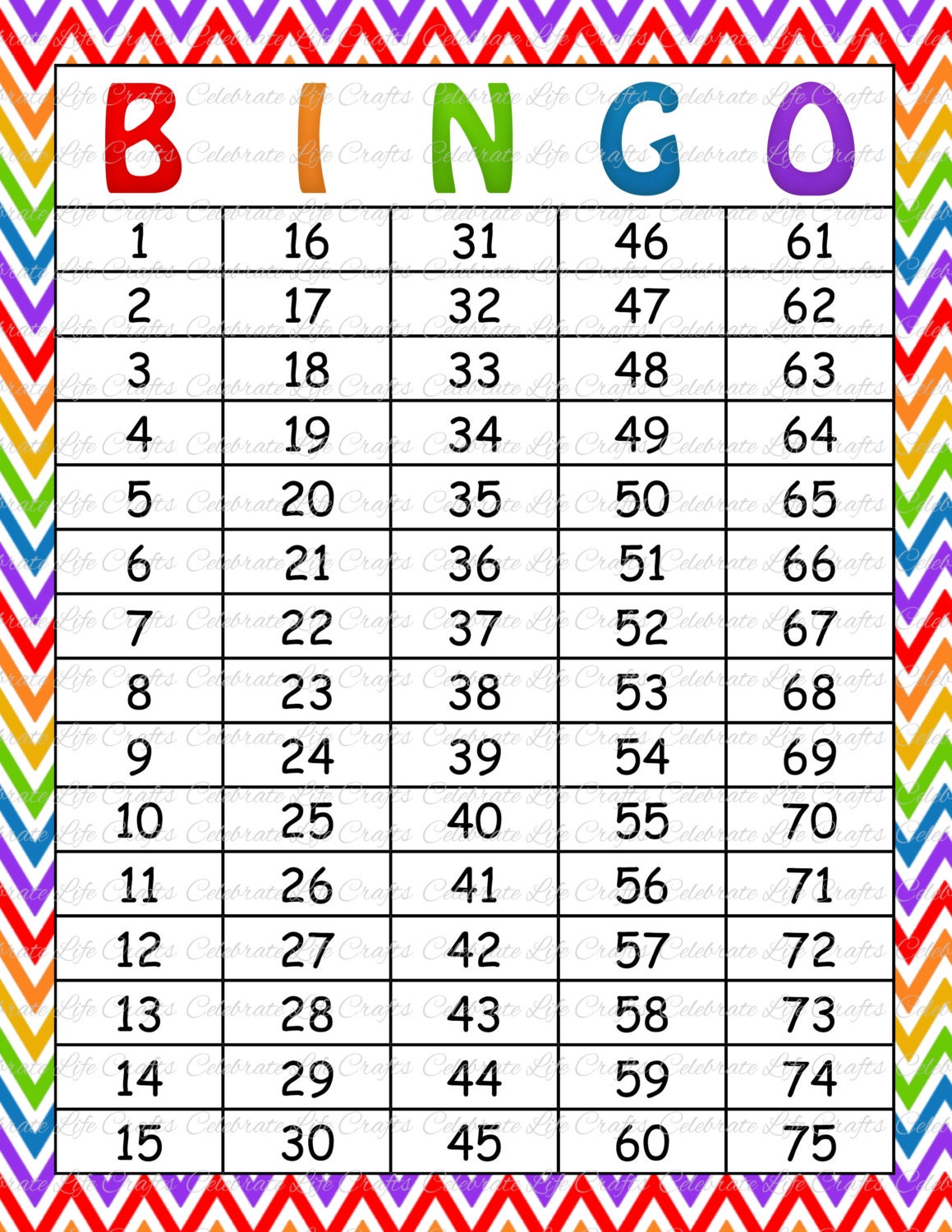30 Rainbow Birthday Printable Bingo Cards Instant Download - Etsy Canada
