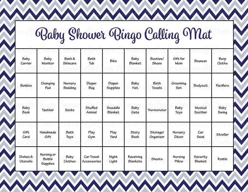 30 Elephant Baby Shower Bingo Cards Printable Baby Bingo No Duplicates Navy Blue Elephant Baby Shower Game Instant Download B3003 image 3