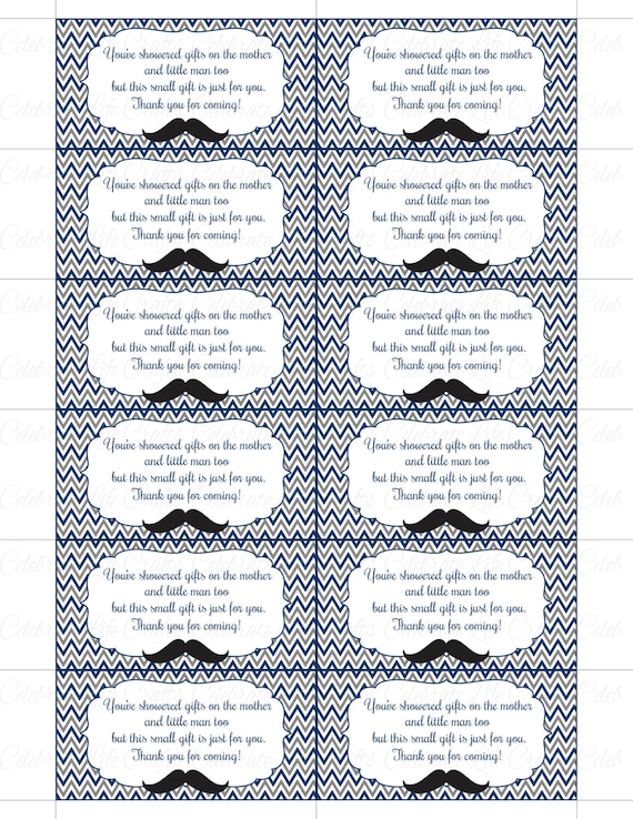 thank you baby shower printable tag labels printable baby etsy