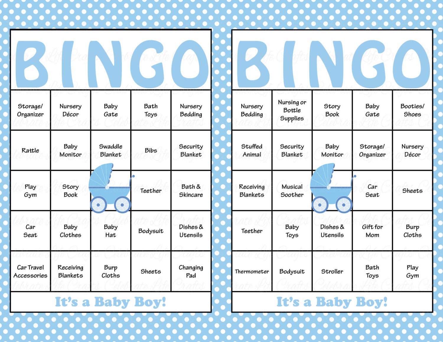 100 Baby Shower Bingo Cards Prefilled Bingo Cards Boy | Etsy
